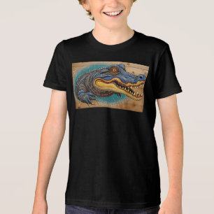 T-shirt En Tri-matière Design d'art crocodile australien