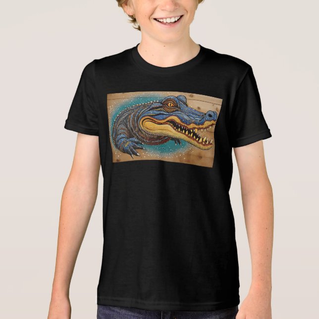 T-shirt En Tri-matière Design d'art crocodile australien (Recto)