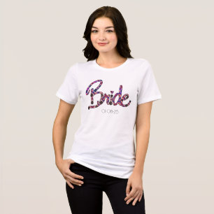 T-shirt En Tri-matière Design de mariée MVB A1 avec date de mariage