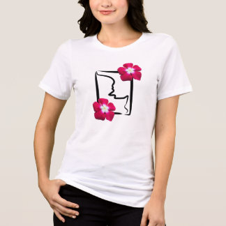 T-shirt En Tri-matière Design noir rose varié
