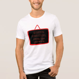 T-shirt En Tri-matière Design philosophique audacieux "Question Tout"