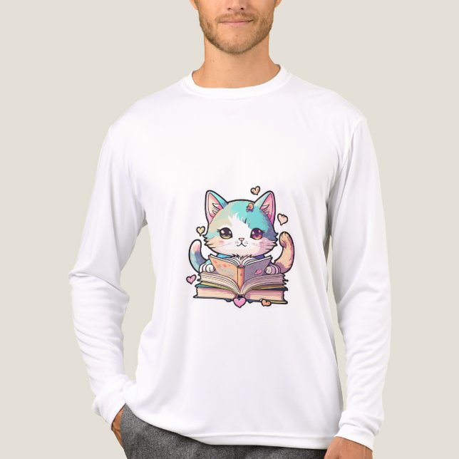 T-shirt En Tri-matière design pour chat mignon (Recto)