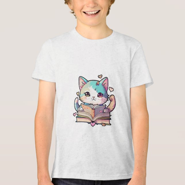 T-shirt En Tri-matière design pour chat mignon (Recto)