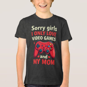 T-shirt En Tri-matière Désolé les filles je n'aime que les jeux vidéo et