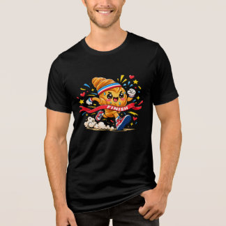 T-shirt En Tri-matière Dessin animé de croissant coureur franchissant la