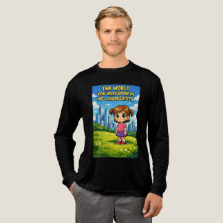 T-shirt En Tri-matière Dessin Animé Le Monde Dans Lequel Vous Êtes Né N'e