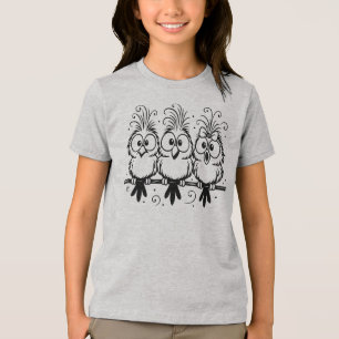 T-shirt En Tri-matière Dessin Animé Oiseaux Drôles-56456