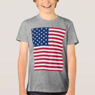 T-shirt En Tri-matière Dessin de fierté de drapeau américain USA