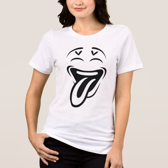T-shirt En Tri-matière Dessin drôle visage (Recto)
