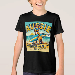 T-shirt En Tri-matière Dessin Kangaroo Surfing Graphic Tee pour Beach Lov