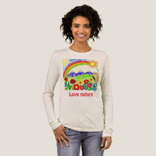 T-shirt En Tri-matière Dessin naturel coloré pour les amoureux de la natu