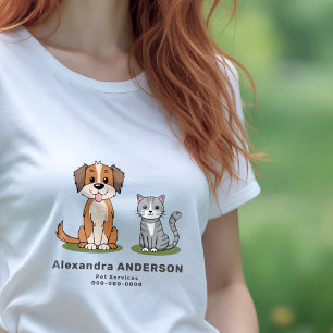 T-shirt En Tri-matière Dessin sur chat et chien - Services pour animaux d
