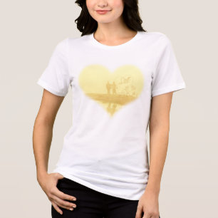 T-shirt En Tri-matière Destination Coeur Jaune Misty Beach Mariage