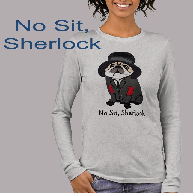 T-shirt En Tri-matière Détective Sherlock Carlin Amoureux des chiens Hobo (Créateur téléchargé)