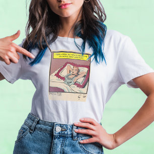 T-shirt En Tri-matière Déterminé Femme Vintage Retro Romance Comic Book