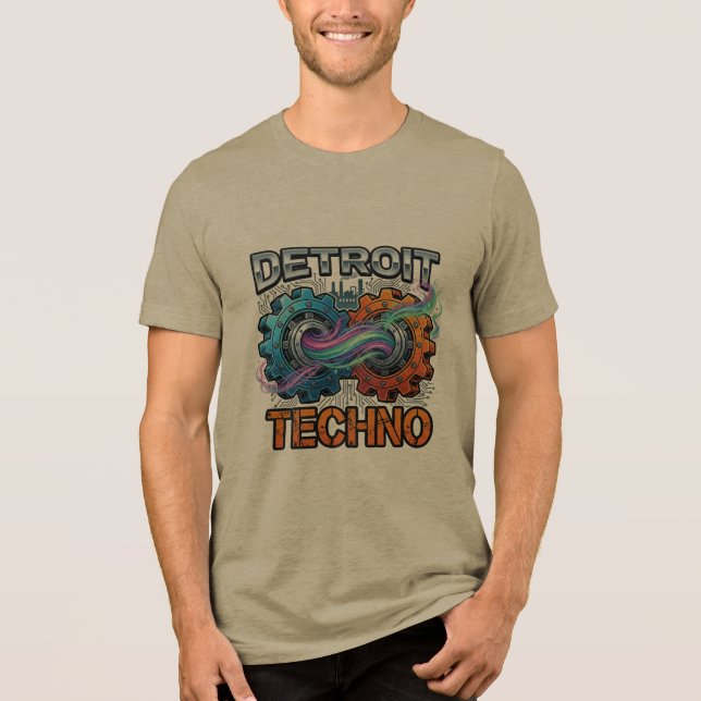 T-shirt En Tri-matière Detroit Techno (Recto)