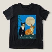 Deux chats sous la Pleine lune