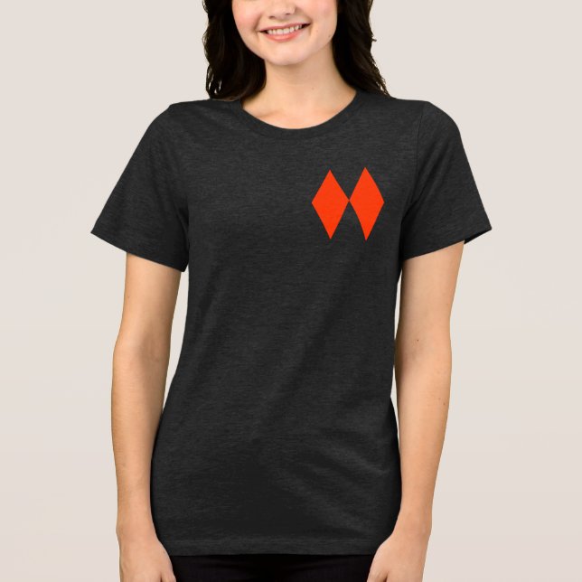 T-shirt En Tri-matière Deux losanges (Recto)