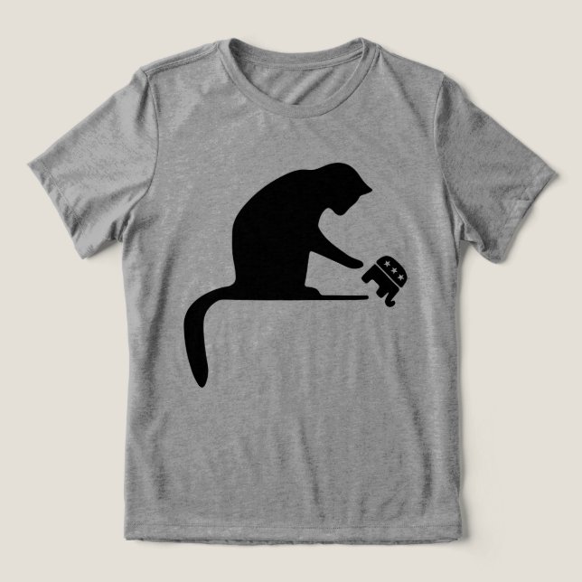 T-shirt En Tri-matière Déverser le chat Trump  (Design Recto)
