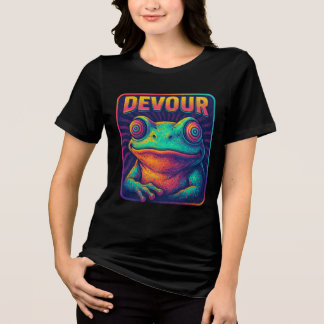 T-shirt En Tri-matière DÉVORER – Conception d'art pixel rétro hypnotique 