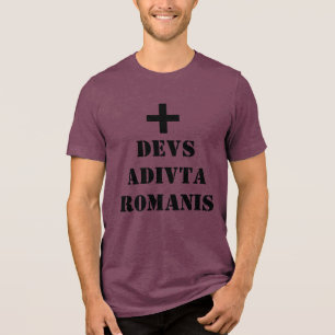 T-SHIRT  EN TRI-MATIÈRE + DEVS ADIVTA ROMANIS CAMISIE