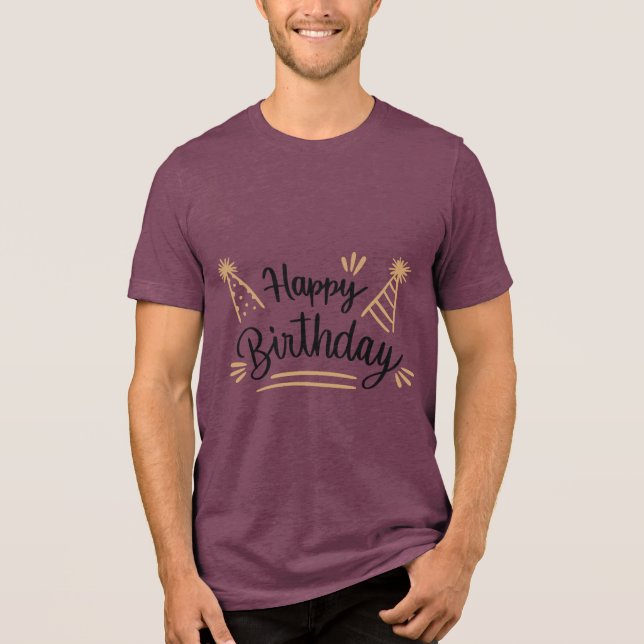 T-shirt En Tri-matière Diction typographique d'anniversaire (Recto)