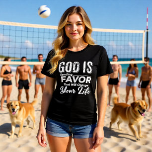 T-shirt En Tri-matière Dieu Envoie La Faveur Changez Votre Vie Chrétien
