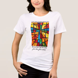 T-shirt En Tri-matière Dieu Transforme Des Pièces Cassées En Chefs-D'Oeuv
