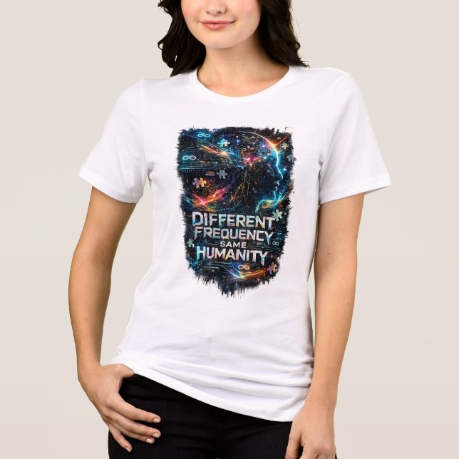 T-shirt En Tri-matière Différent Autisme de Fréquence Tee (Recto)