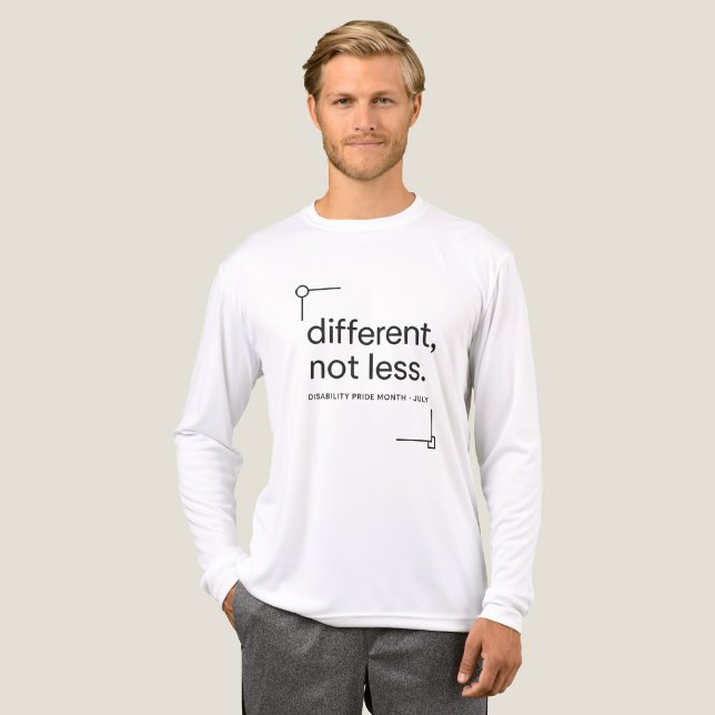T-shirt En Tri-matière Différent, Pas Moins | Fierté de Handicap Minimali (Recto complet)