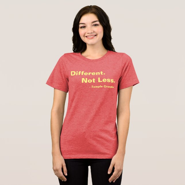 T-shirt En Tri-matière Différent Pas Moins Temple Grandin Neurodiversité (Recto plein)