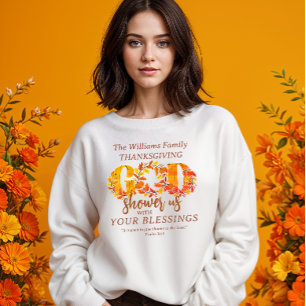 T-shirt En Tri-matière Dîner de Thanksgiving religieux Citation de la Bib