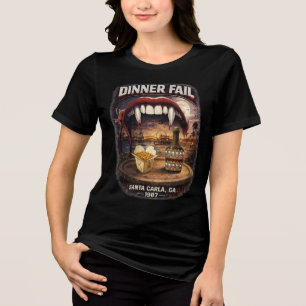 T-shirt En Tri-matière Dîner raté Femmes Bella+Canvas Foncé