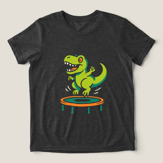 T-shirt En Tri-matière Dino Fun sautant (Design Recto)