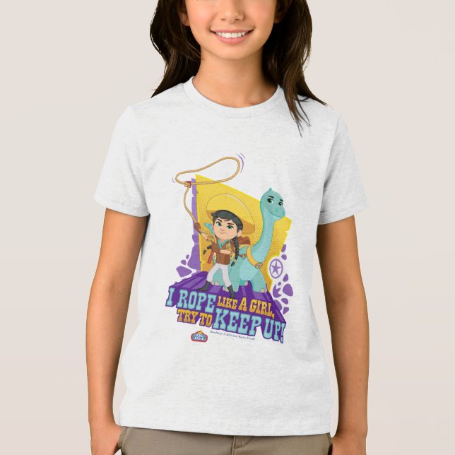 T-shirt En Tri-matière Dino Ranch | Min et Clover (Recto)