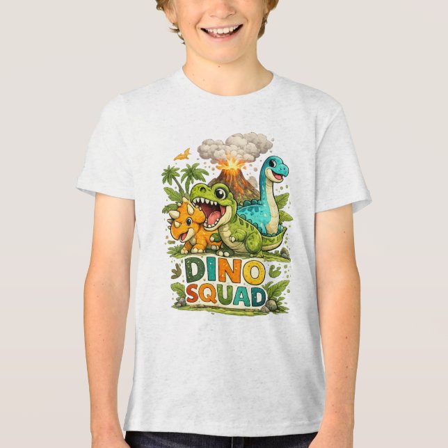 T-shirt En Tri-matière Dino Squad Volcan (Recto)