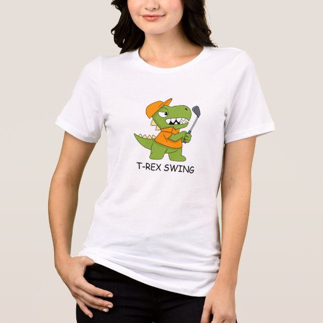 T-shirt En Tri-matière dinosaure jeu golf dinosaure golf (Recto)