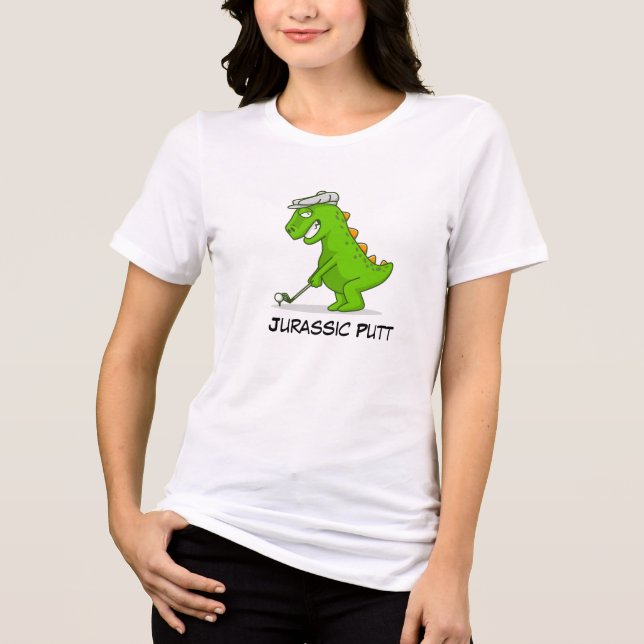 T-shirt En Tri-matière dinosaure jeu golf dinosaure golf (Recto)