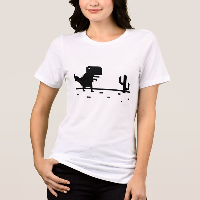 T-shirt En Tri-matière Dinosaure sans Internet (Recto)