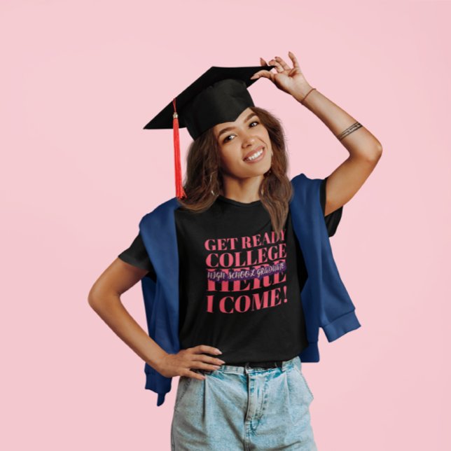 T-SHIRT  EN TRI-MATIÈRE DIPLÔMÉ DE HAUTE ÉCOLE - DEVENEZ PRÊT COLLÈGE (Créateur téléchargé)