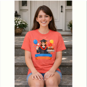 T-shirt En Tri-matière Diplôme et Anniversaire Nom Personnalisé