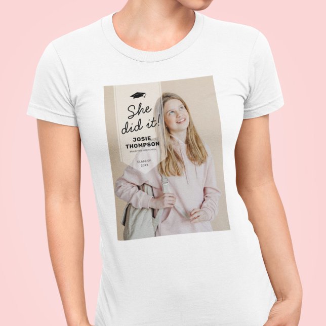 T-shirt En Tri-matière Diplômé moderne Sash Photo Graduate (Créateur téléchargé)