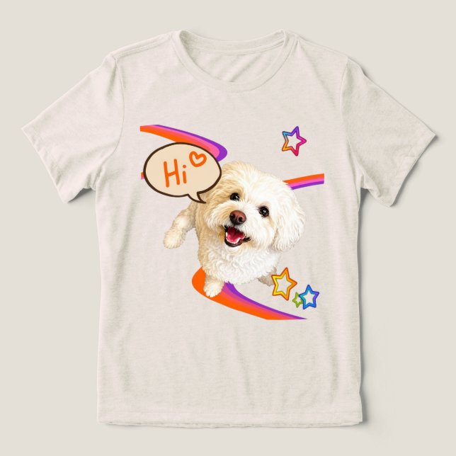 T-shirt En Tri-matière Dire simplement "Bonjour"  (Design Recto)