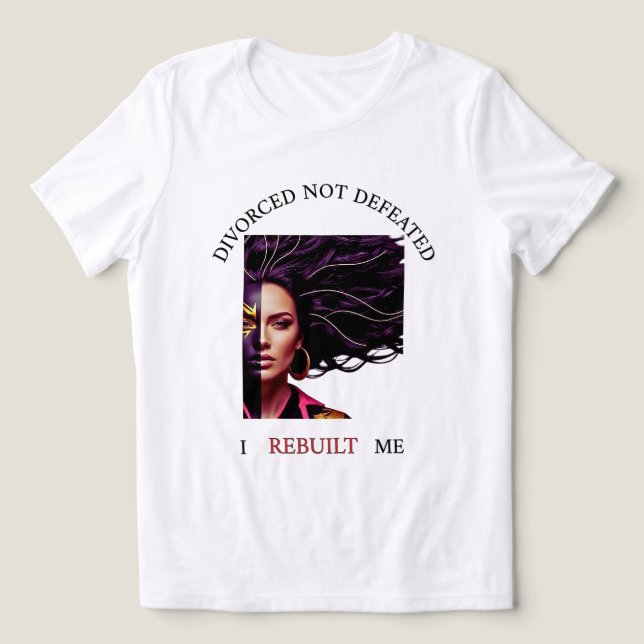 T-shirt En Tri-matière Divorcée Pas Vaincue – Tee d'autonomisation pour F (Design Recto)
