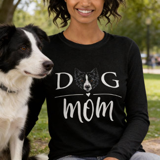 T-shirt En Tri-matière Dog Mom Cute Border Collie
