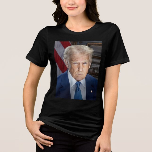 T-shirt En Tri-matière Donald Trump 2025 Portrait du président américain (Recto)