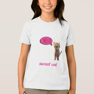 T-shirt En Tri-matière “Douce Chatte”