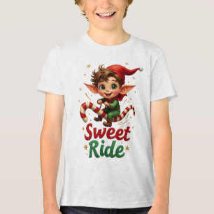T-shirt En Tri-matière Doux Elf de Noël pour Enfants