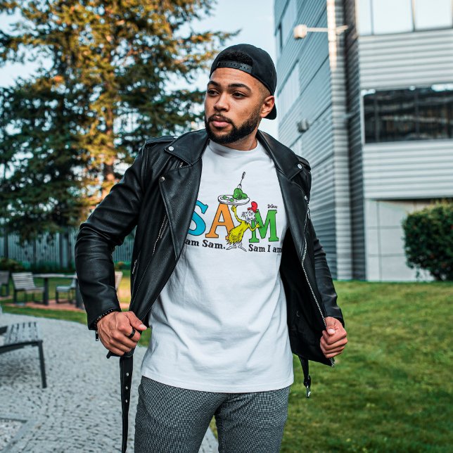 T-shirt En Tri-matière Dr Seuss | Je Suis Sam. Je Suis Sam. (Créateur téléchargé)