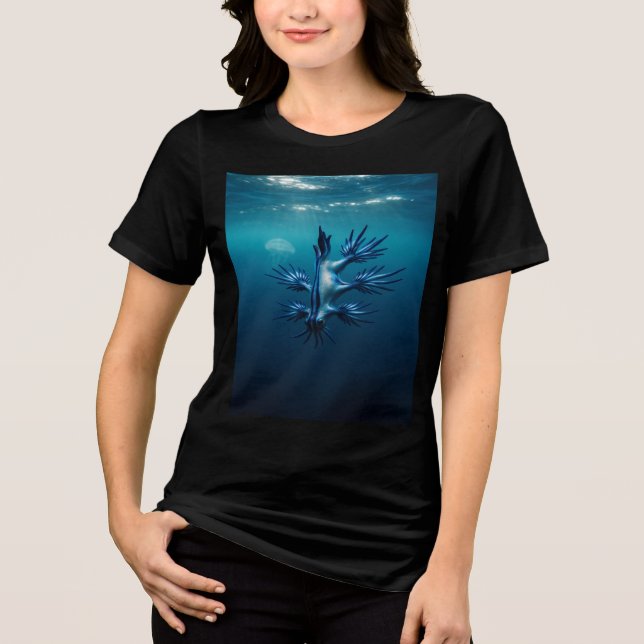 T-shirt En Tri-matière Dragon bleu de la mer (Recto)